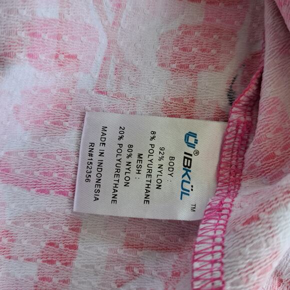 IBKUL Elsa Flamingo Hot Pink/ Coral Long Sleeve Zip Mock SPF 50 Medium - Picture 9 of 9